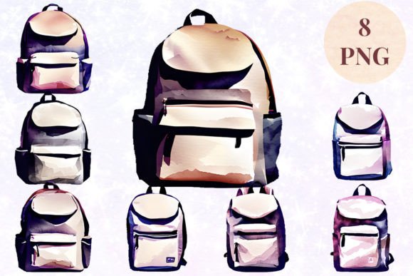 Backpack Watercolor 13 Clipart PNG: A Practical Asset for Modern Creative Workflows
