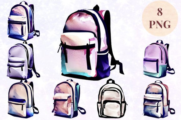 Backpack Watercolor 5 Clipart PNG: The Ultimate Versatile Asset for Creative Projects
