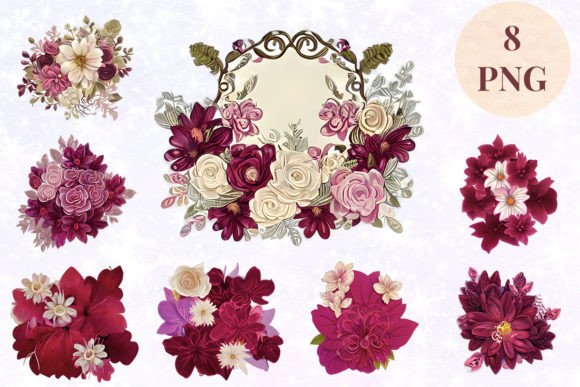 Flowers Floral 1 Clipart PNG: Elevate Your Visual Projects