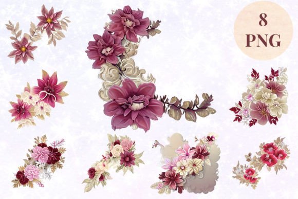 Unlock Creative Potential with Flowers Floral 6 Clipart PNG for Your Next Project