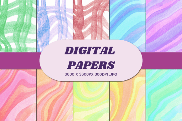 Watercolor Abstract 42 Digital Paper: A Creative Asset for Modern Brands