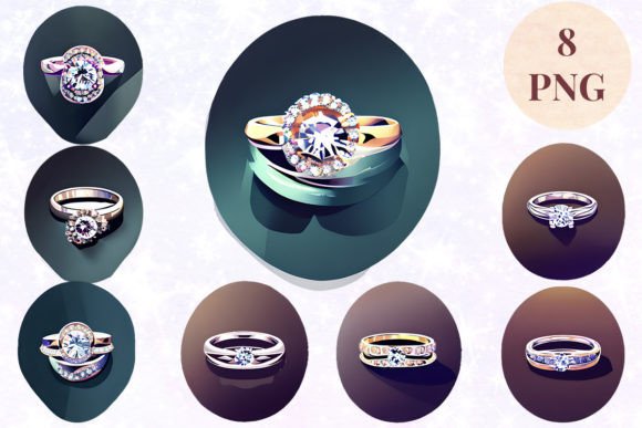 Wedding Ring 4 Clipart PNG for Versatile Creative Projects