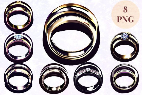 Wedding Ring 57 Clipart PNG: Elevate Your Wedding Design Projects