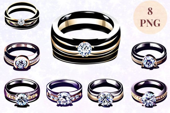 Wedding Ring 59 Clipart PNG: Elevating Your Creative Projects with High-Resolution Digital Art