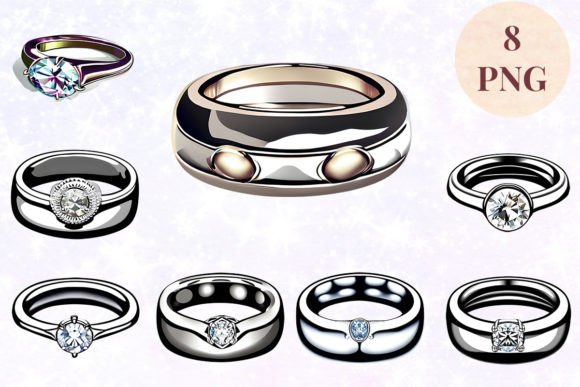 Wedding Ring 82 Clipart PNG: A Versatile Design Asset for Creative Projects